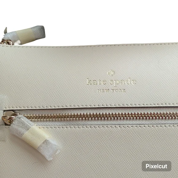 NWT Kate Spade Sadie Crossbody Bag Meringue Cream Leather Purse